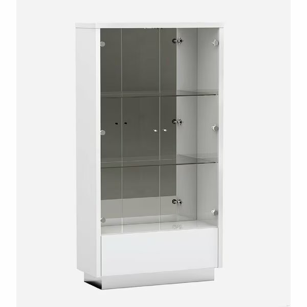 White Vetrine Cabinet 68 x 14 x 50 in., Homeroots, Mfr#: 366266